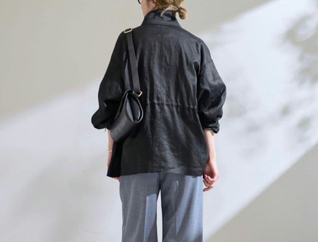 FRAMeWORK ラミースタンドブルゾン　ブラック