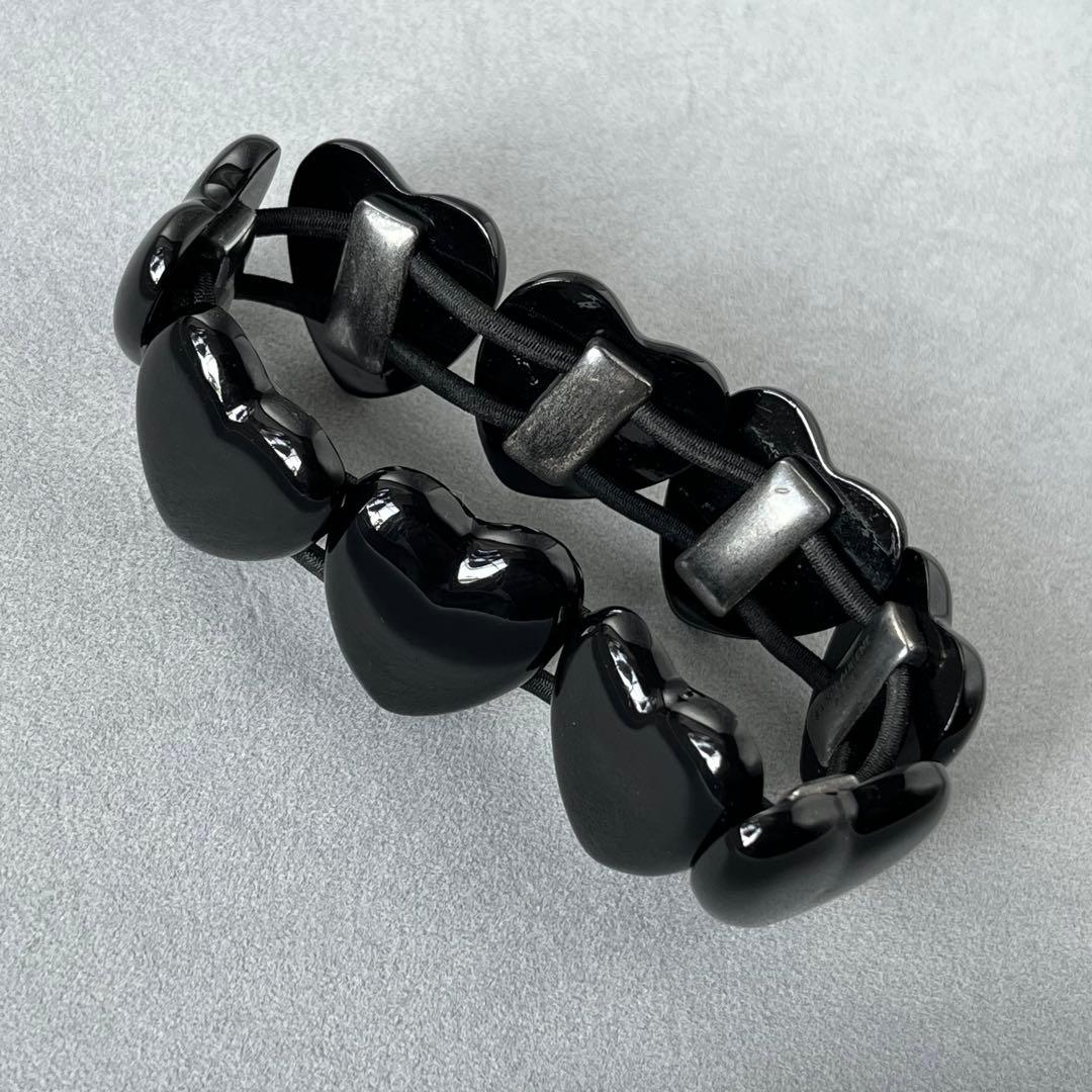 SAINT LAURENT PARIS ハート ブレスレット 黒