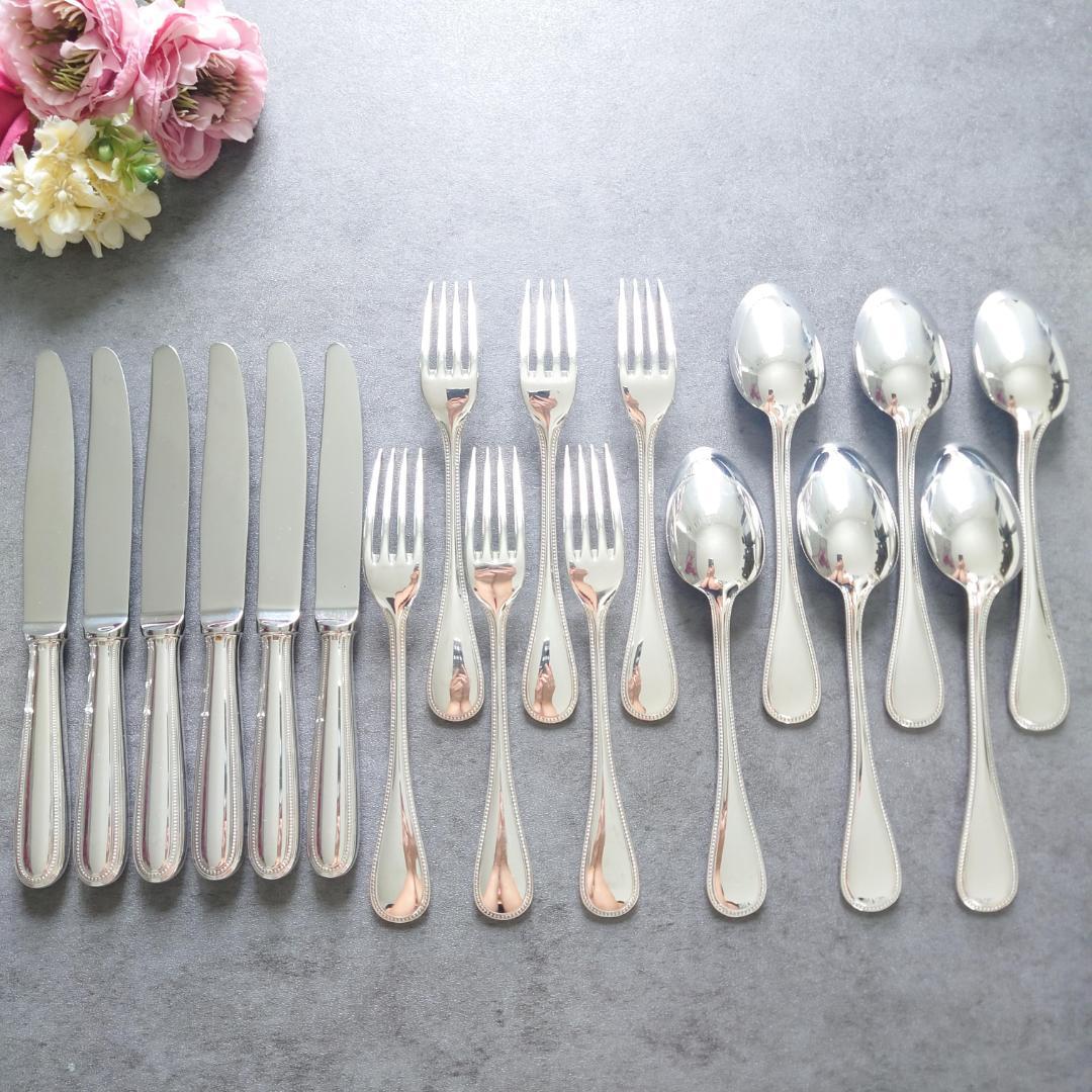 美品 クリストフル パール デザートサイズ 18点