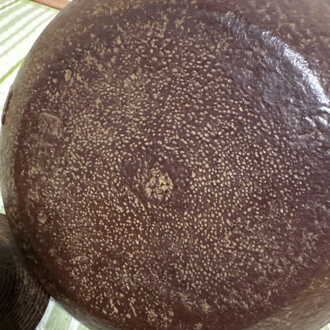 岩手県奥州　水沢幸工芸　名工 佐藤勝久造 南部鉄瓶　丸平型 糸目波文　骨董品