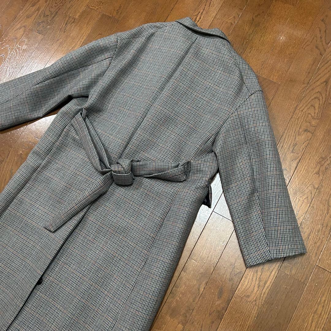 極美品 オーラリー ダブルブレストコート ガンクラブチェック サイズ0