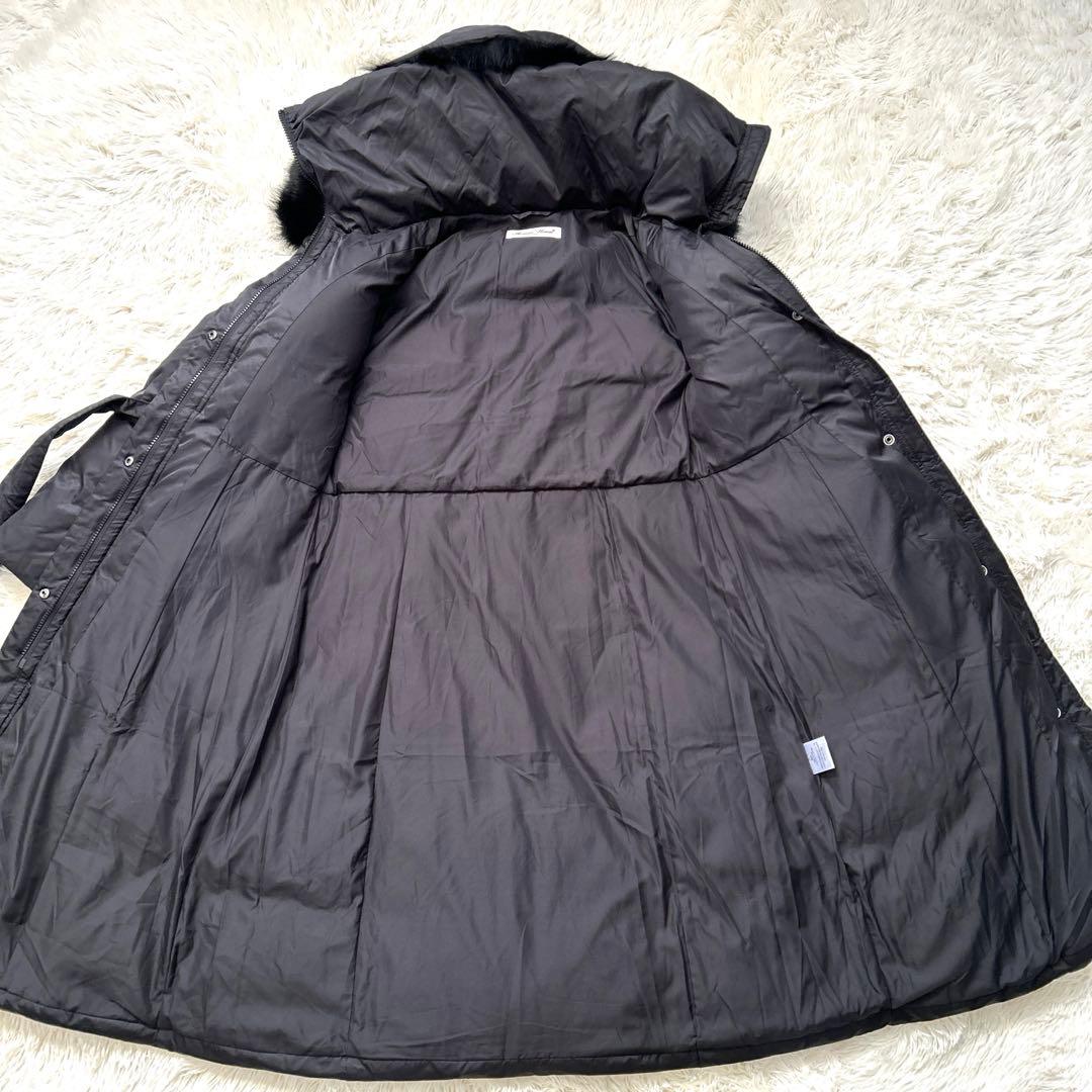 【美品】アミアンハウス　フォックスファー　ロングダウンコート Lサイズ