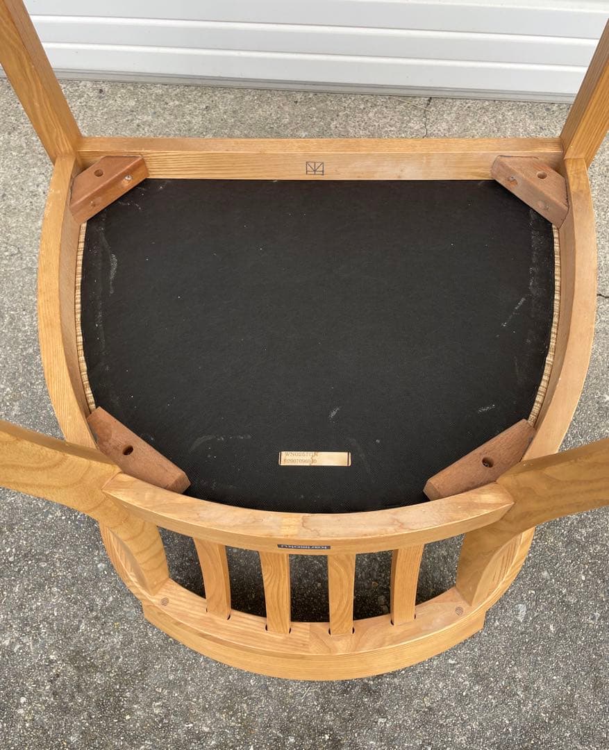 稀少/カリモク家具/ダイニングチェア/アームチェア/椅子/キャスター付き/①