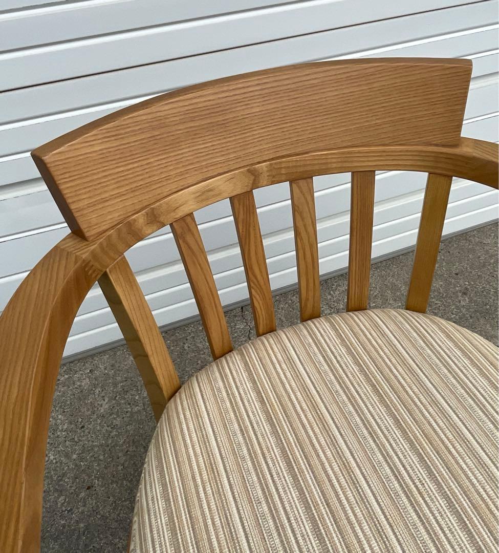 稀少/カリモク家具/ダイニングチェア/アームチェア/椅子/キャスター付き/①