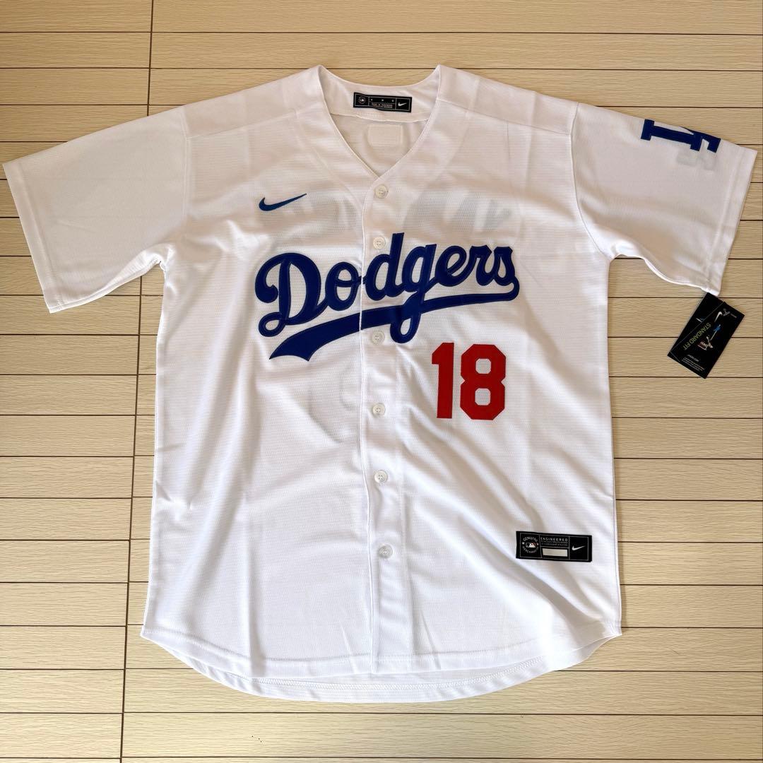 新品タグ付　ナイキ　ドジャース　山本由伸　18 USサイズM 日本　L