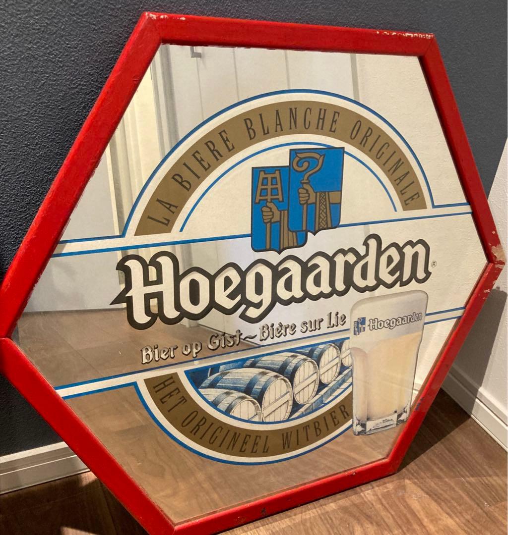 ヴィンテージ　ヒューガルデン アンティークサイン パブ ミラー 鏡