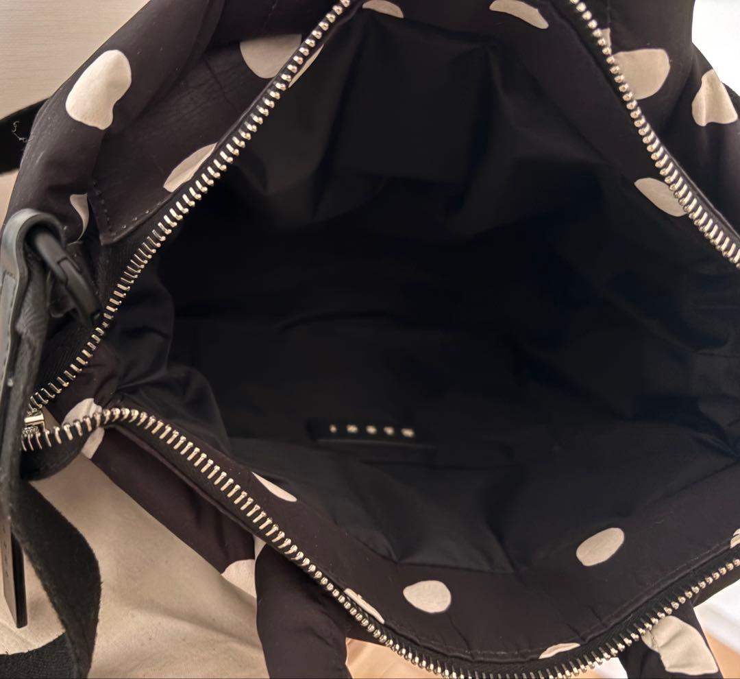 U-LAY⭐︎MARNI 黒地に白ドット トートバッグ