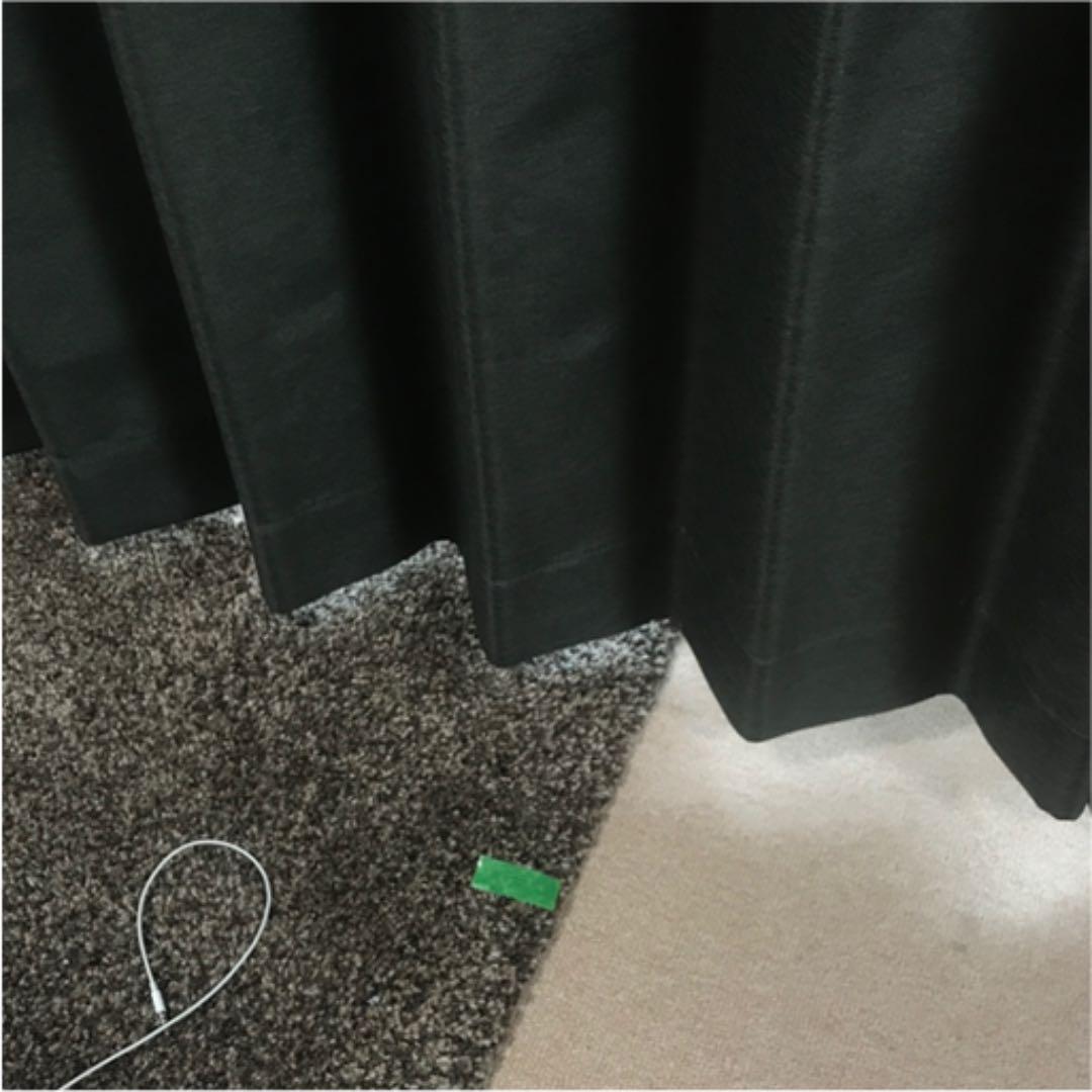 幅色カーテン 200cm 二枚ペア 濃いグリーン 緑