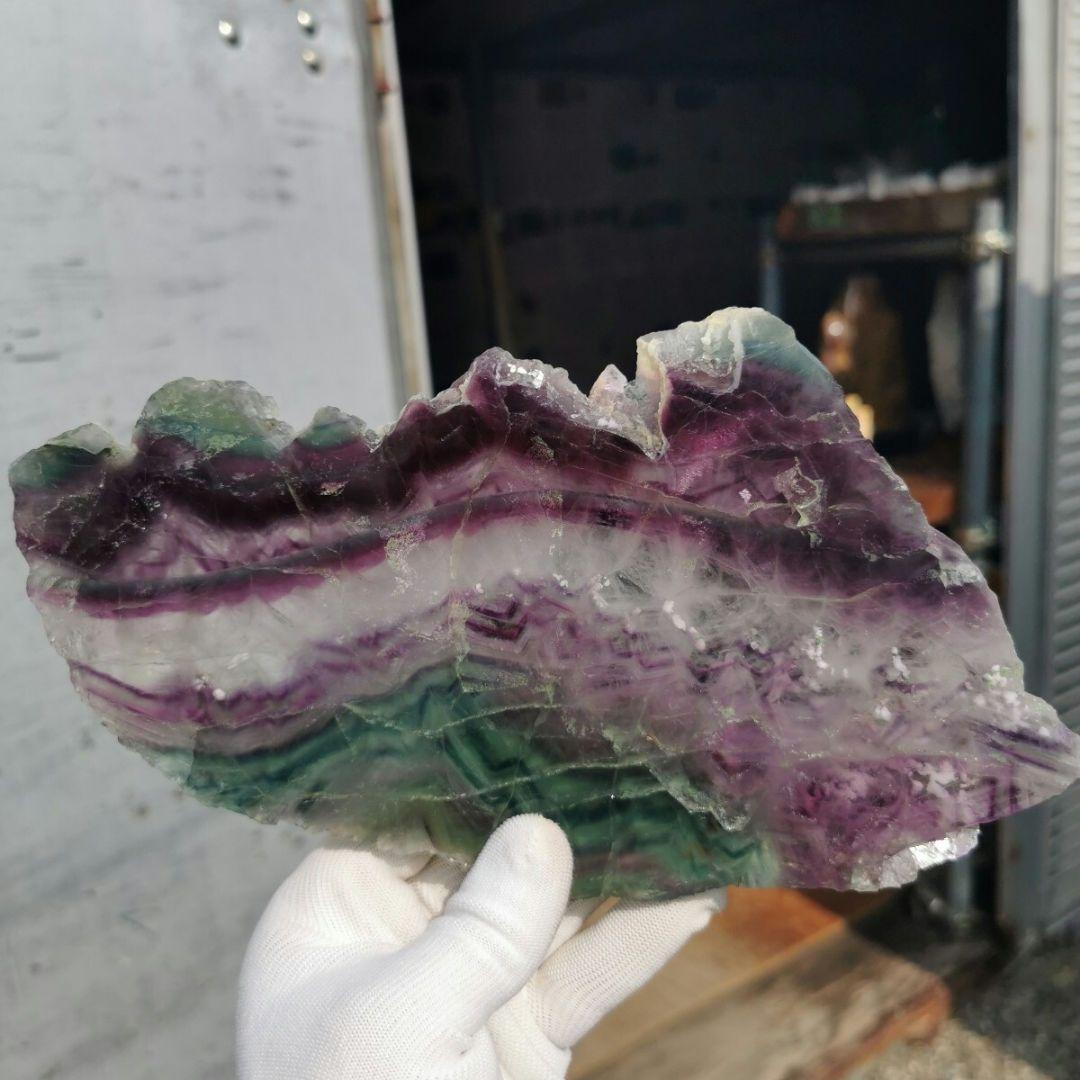 フローライト　1196グラム　鑑賞石　石 置物　オブジェ　インテリア