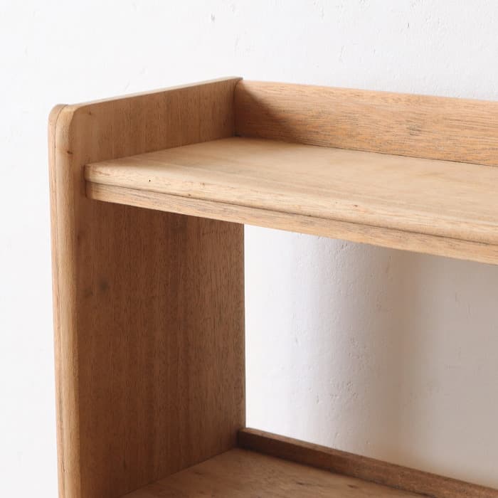 アンティーク 本棚 書棚 無垢材 無塗装 ラワン 古家具 昭和レトロ