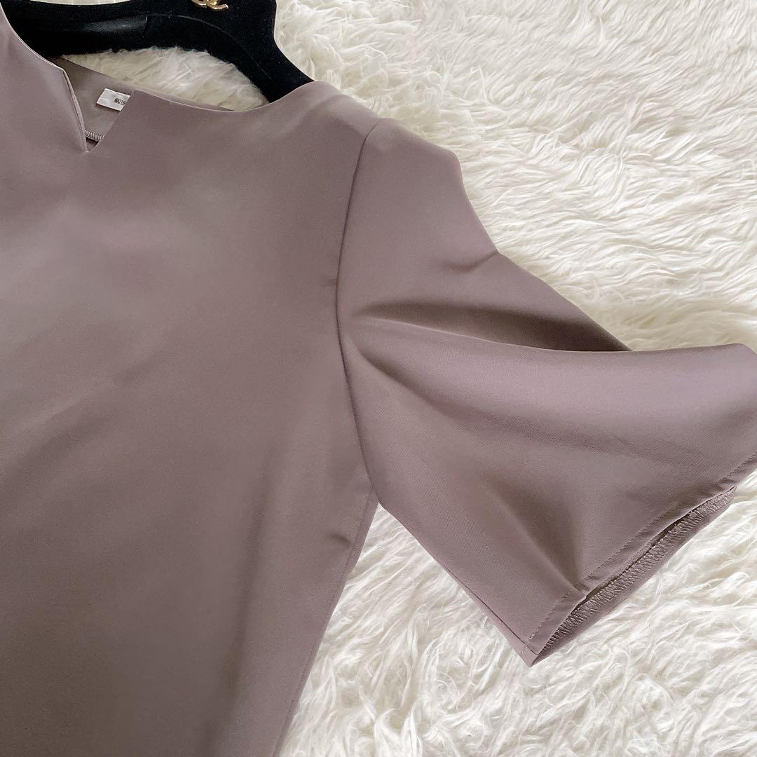 【ナチュラルビューティーベーシック】ノーカラージャケット パンツ ブラウス3点