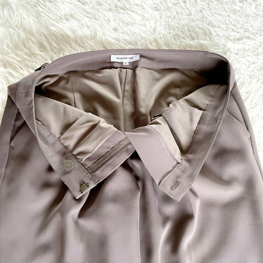 【ナチュラルビューティーベーシック】ノーカラージャケット パンツ ブラウス3点