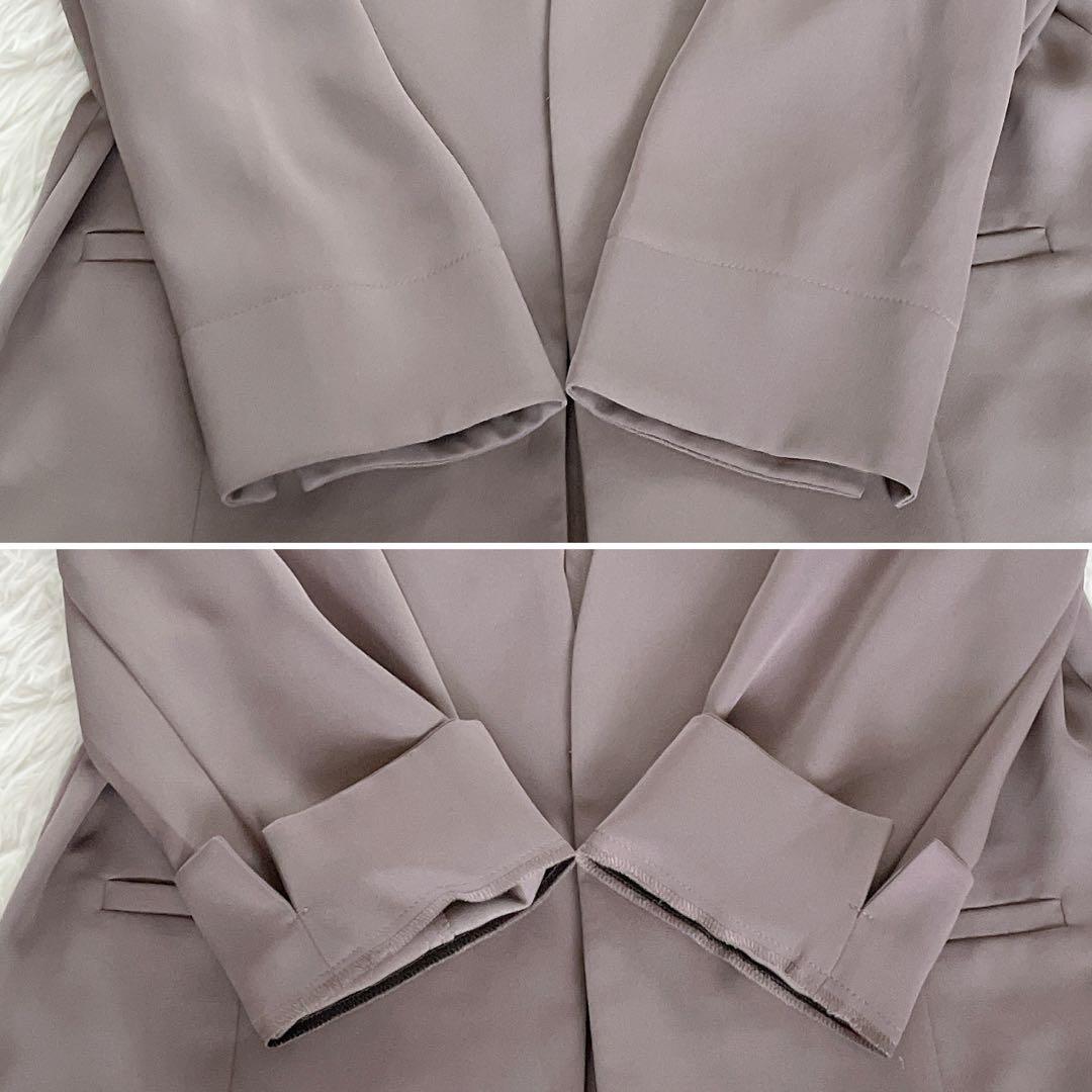 【ナチュラルビューティーベーシック】ノーカラージャケット パンツ ブラウス3点