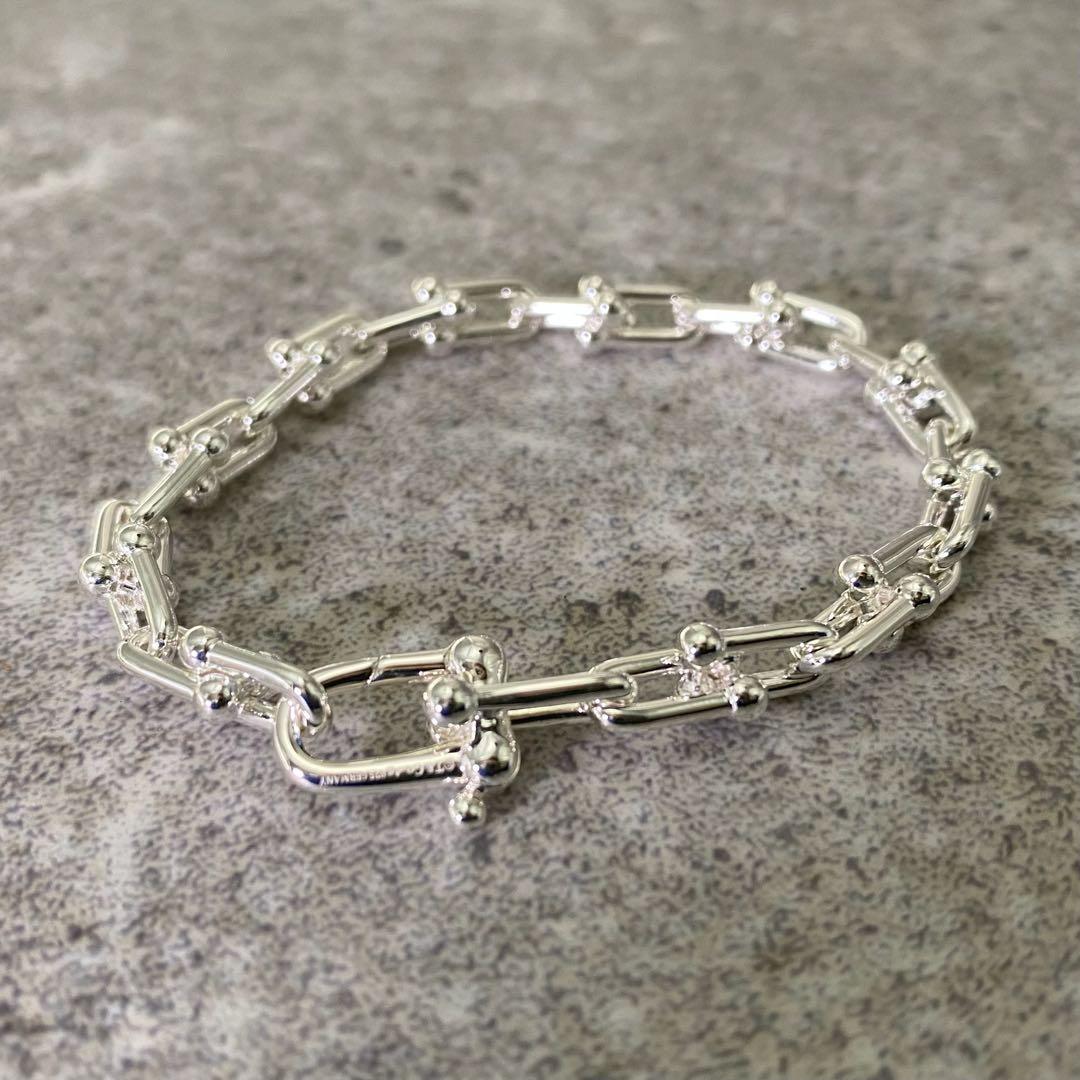 極美品 ティファニー ハードウェア スモール リンク ブレスレット