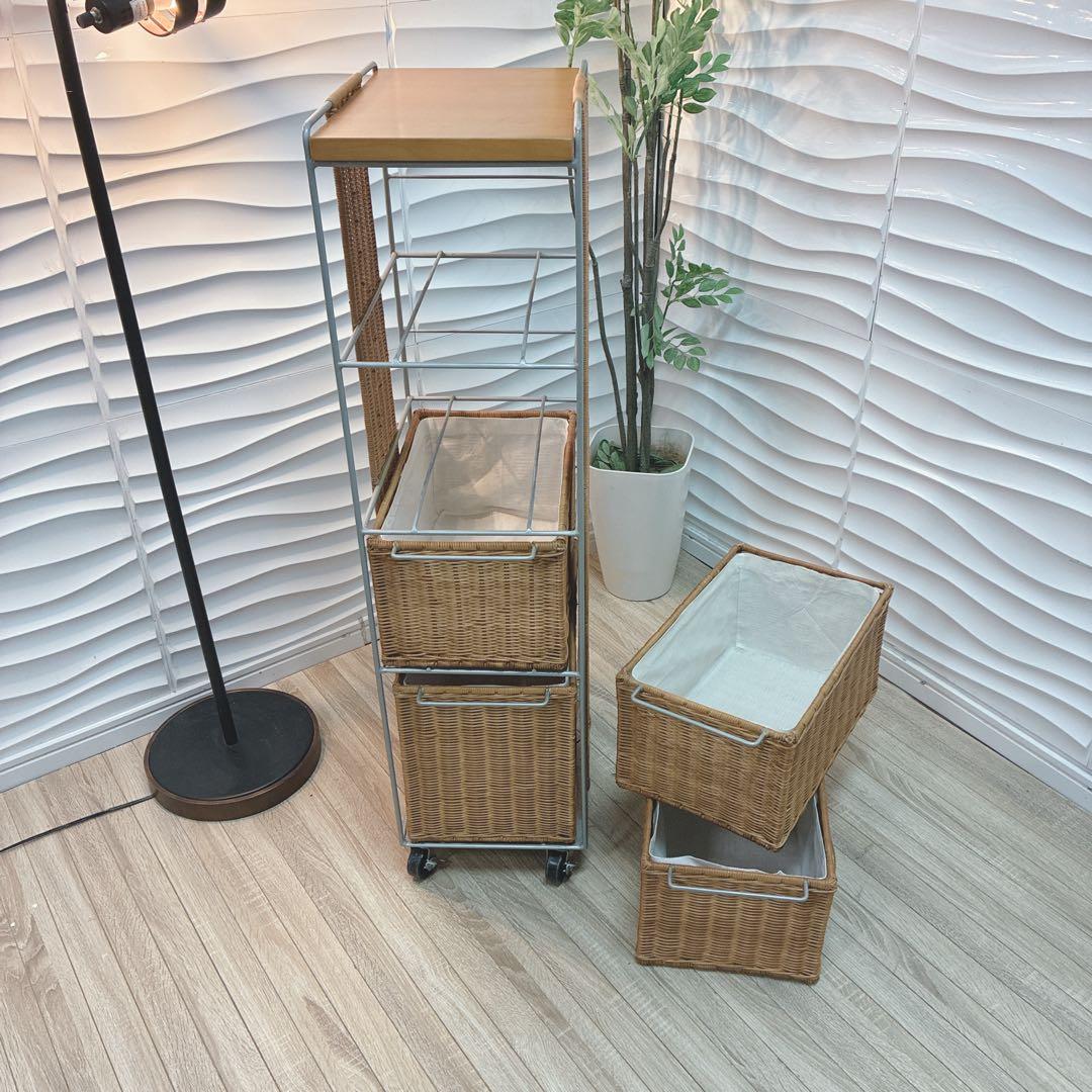 ◇ベルメゾン◇ランドリーチェスト◇ラタン収納◇