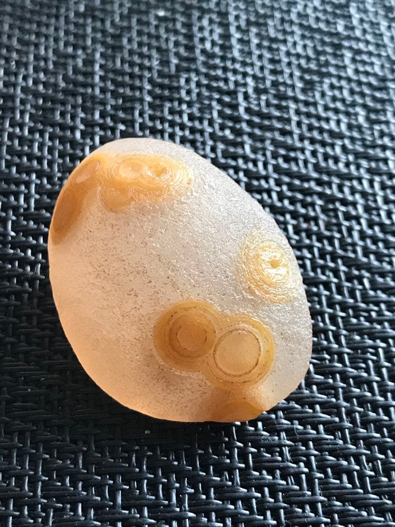 ゴビ石−1405 ゴビ瑪瑙　花眼　原石　金眼