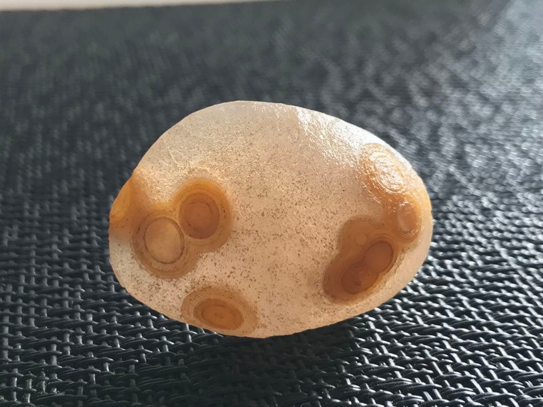 ゴビ石−1405 ゴビ瑪瑙　花眼　原石　金眼