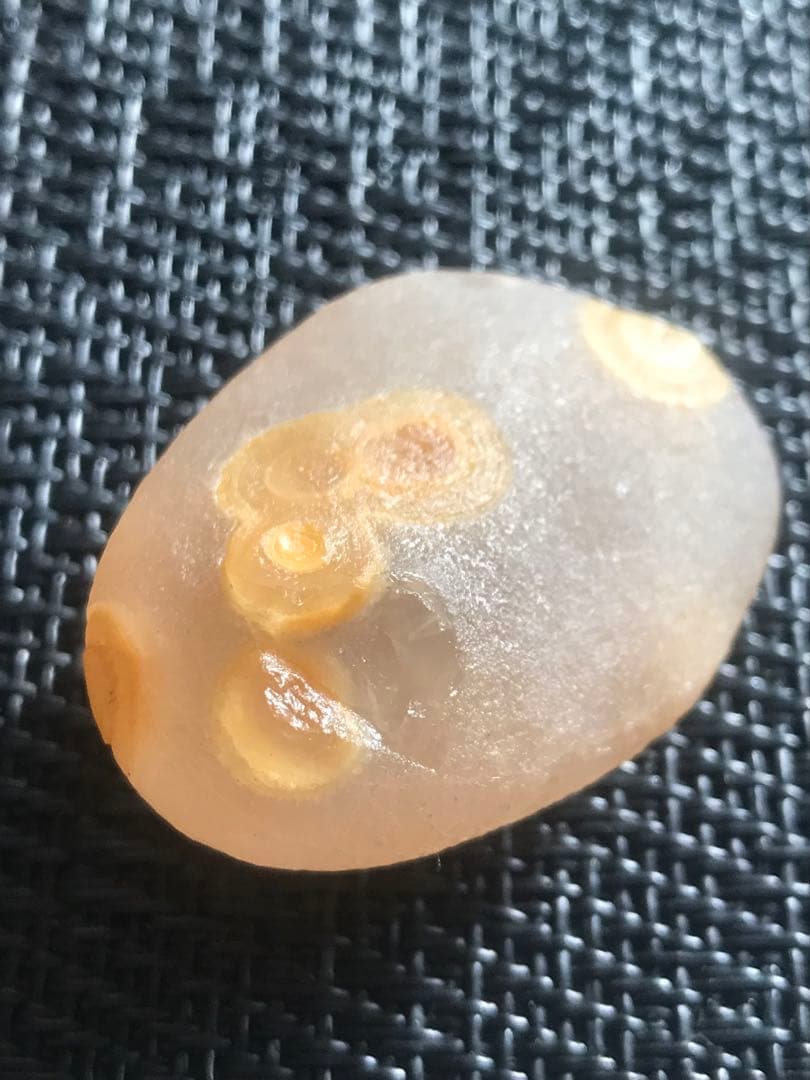 ゴビ石−1405 ゴビ瑪瑙　花眼　原石　金眼