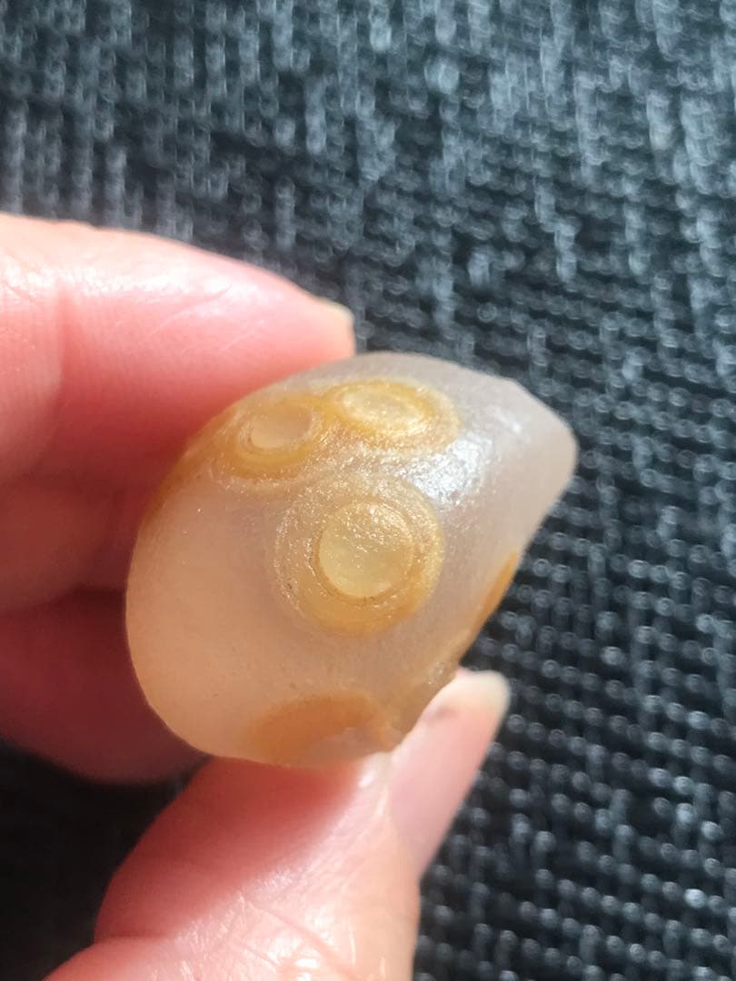 ゴビ石−1405 ゴビ瑪瑙　花眼　原石　金眼