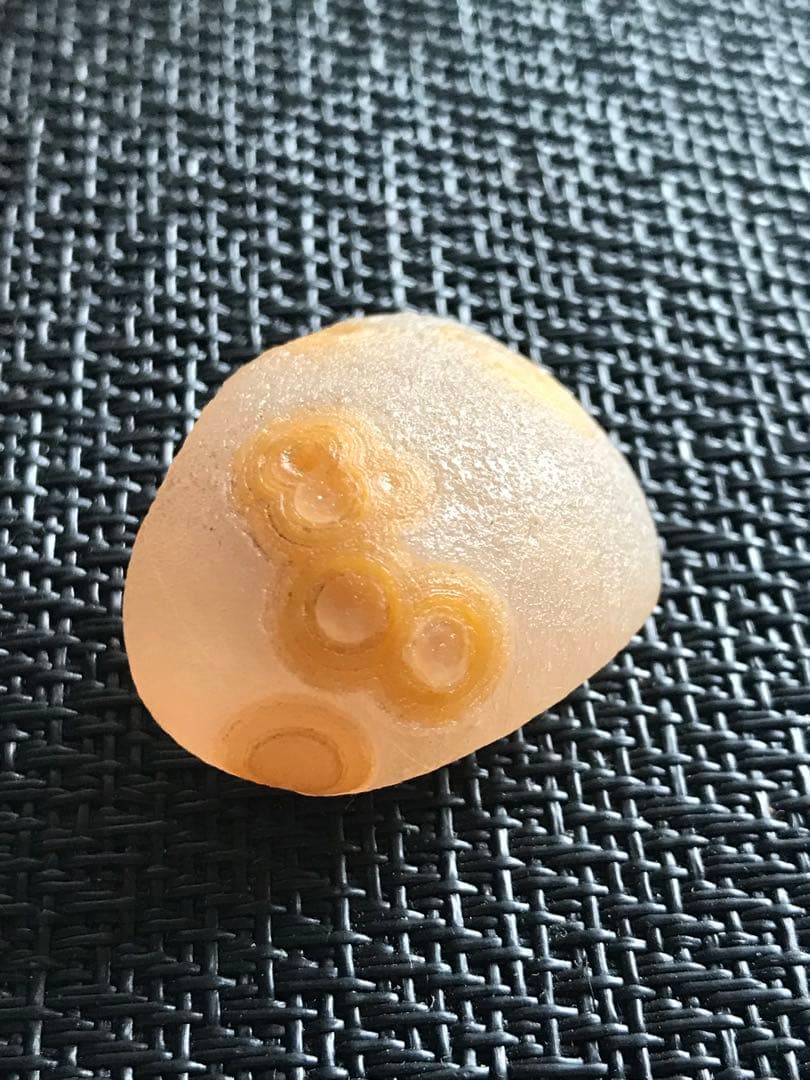ゴビ石−1405 ゴビ瑪瑙　花眼　原石　金眼