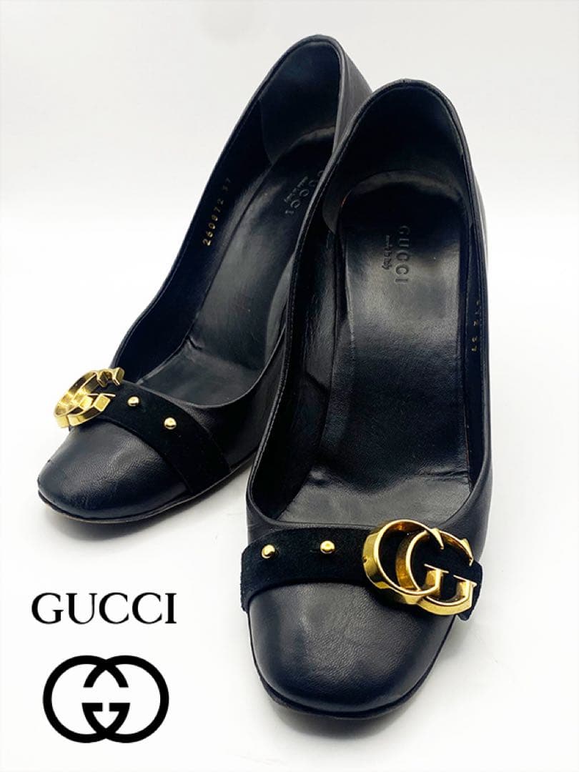 GUCCI グッチ レザーパンプス⑤‼️