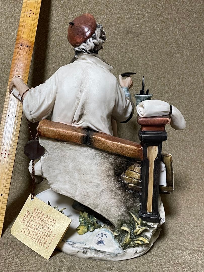 カポディモンテ　置物　画家　アーティスト　絵描き　ポーセリン