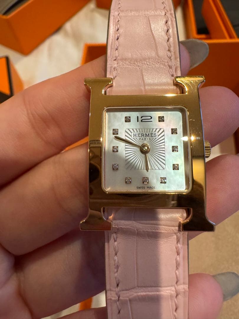 さくらさん専用エルメス Hウォッチ ミニ 21mm アリゲーター 腕時計