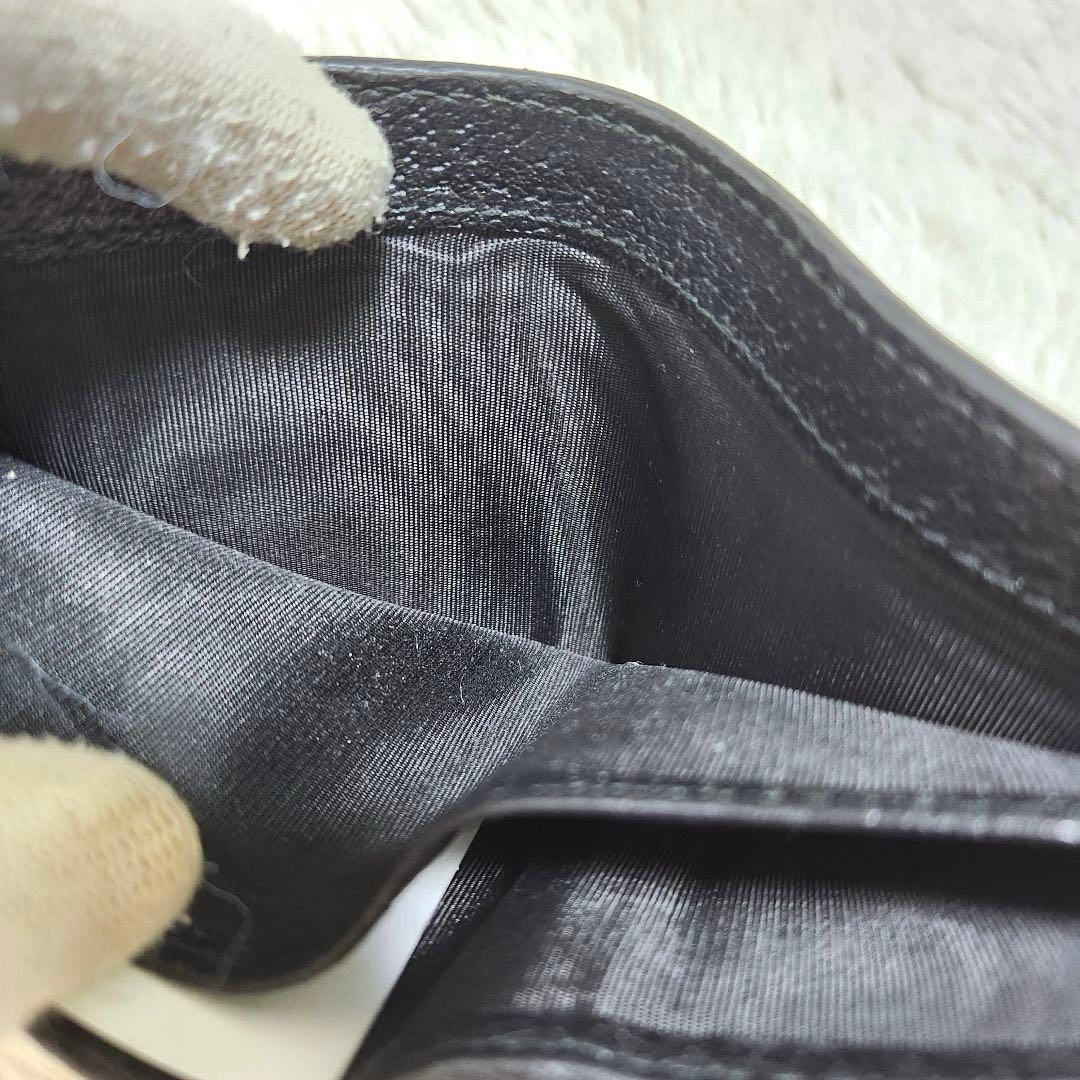 ✨未使用級　付属品完備✨グッチ　二つ折り　小銭入れ　マーモント　ブラック　レザー