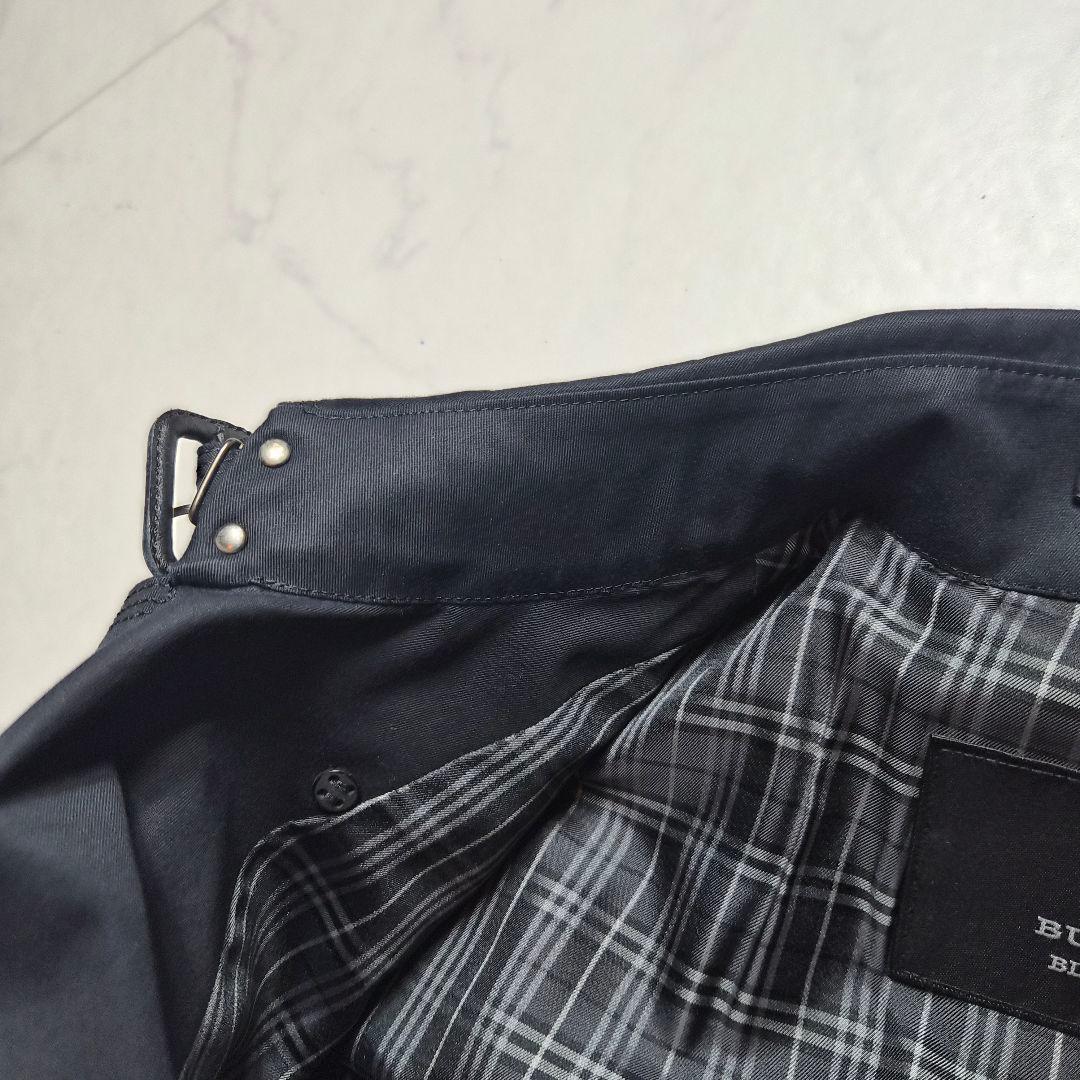 【美品 L】バーバリーブラックレーベル トレンチコート ノバチェック ブラック