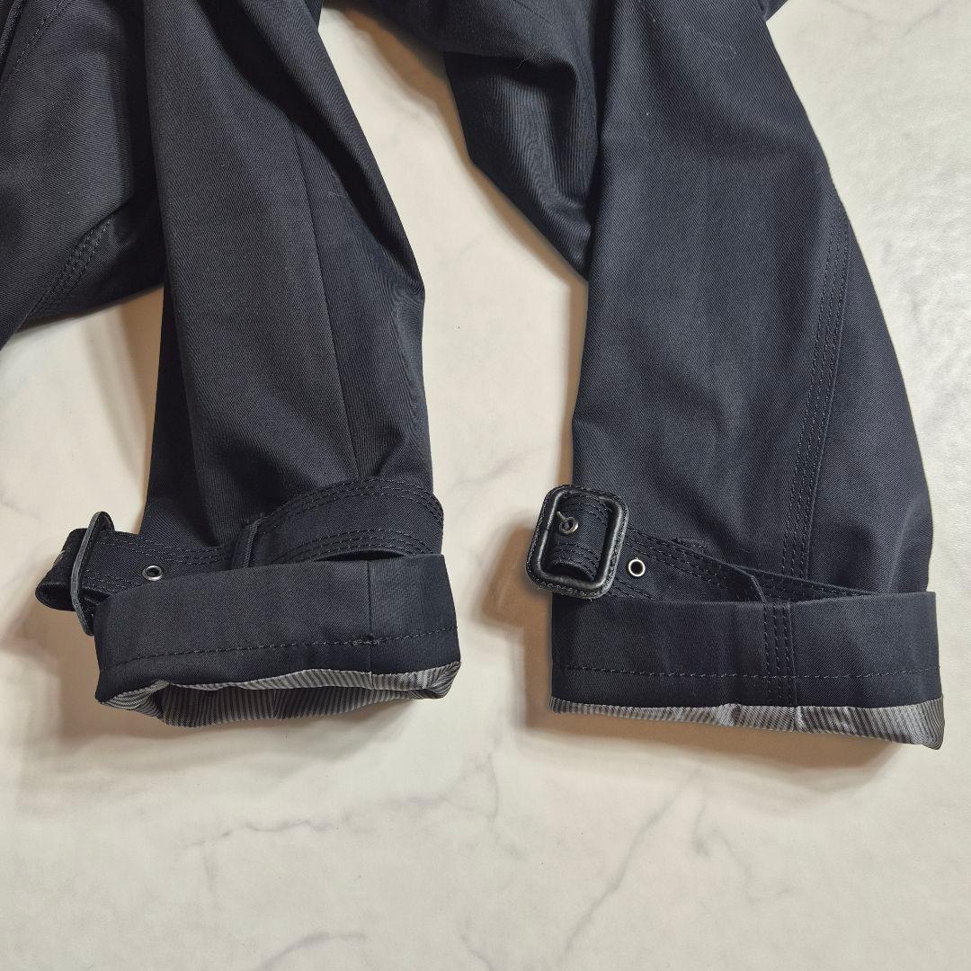 【美品 L】バーバリーブラックレーベル トレンチコート ノバチェック ブラック