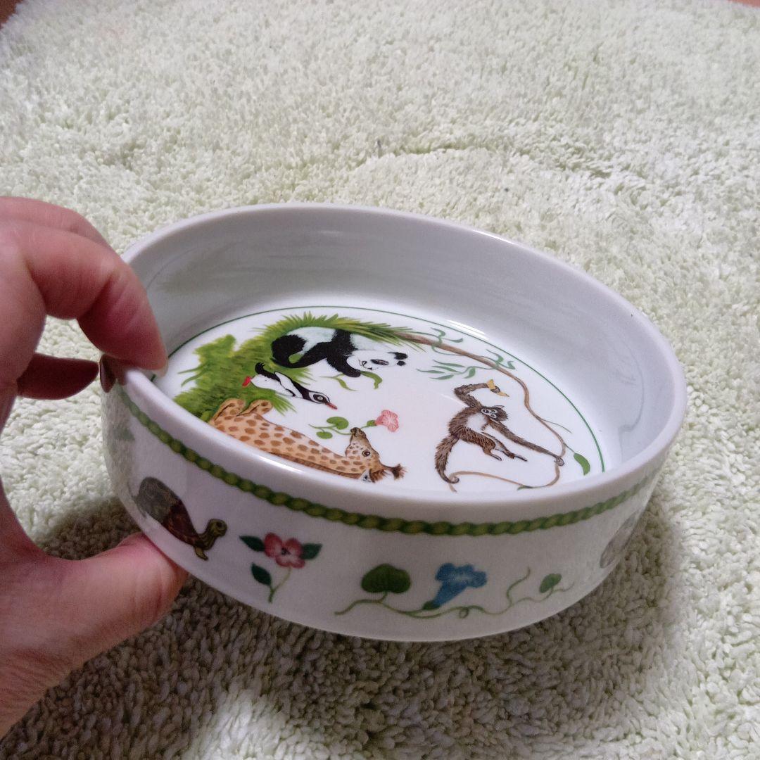 動物イラストの陶器皿　リンチェイス