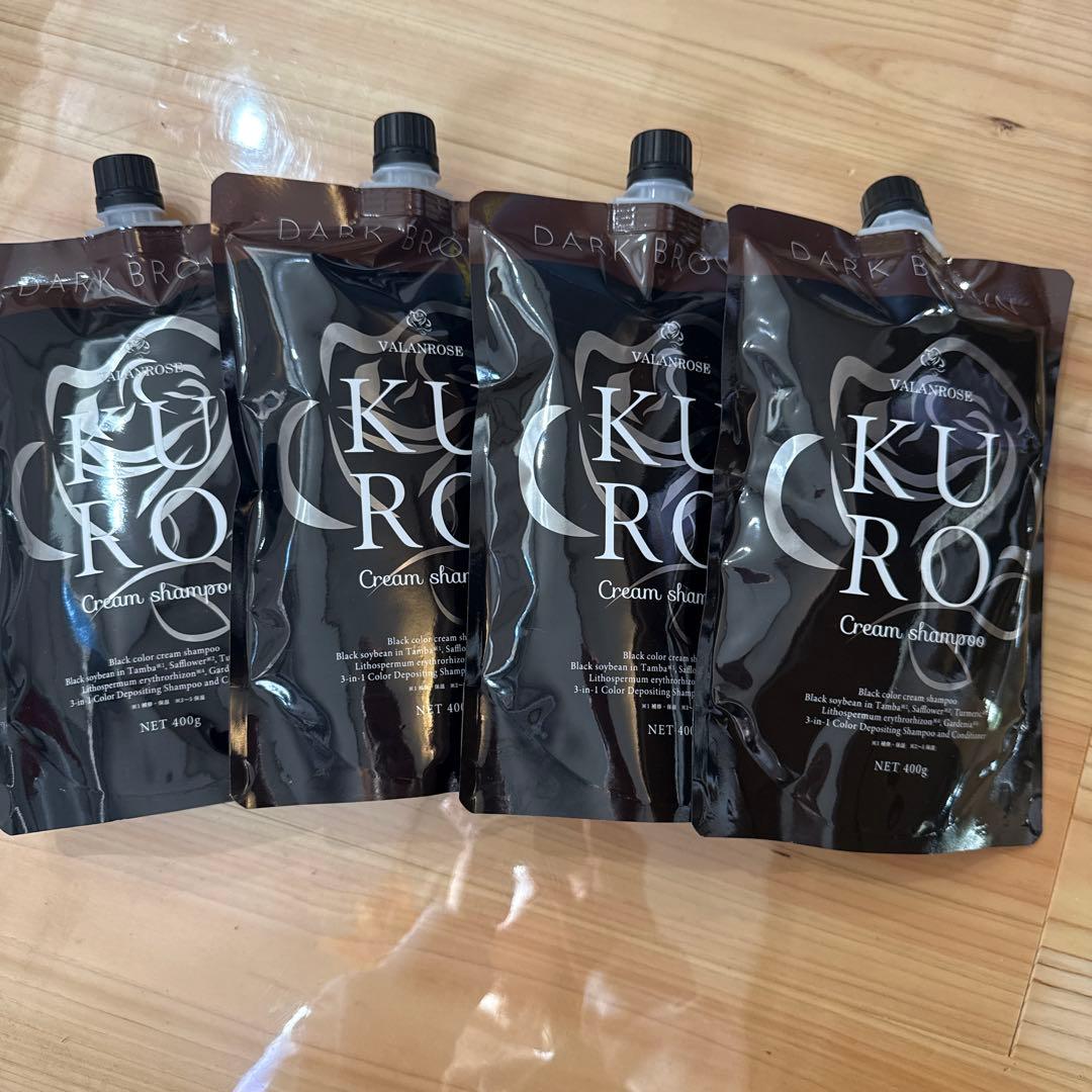バランローズKURO Cream Shampoo ダークブラウン 400g✖︎4個