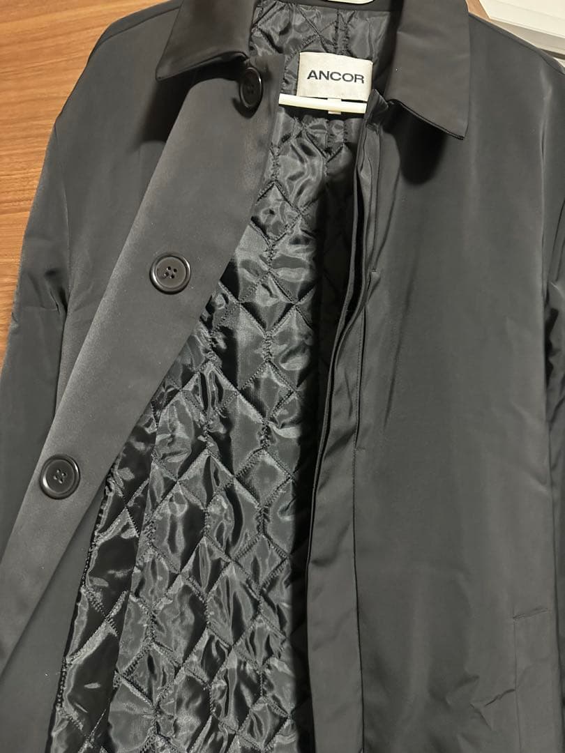 美品　ANCOR アンカー　ステンカラーコート　1LDK キルティング　黒色