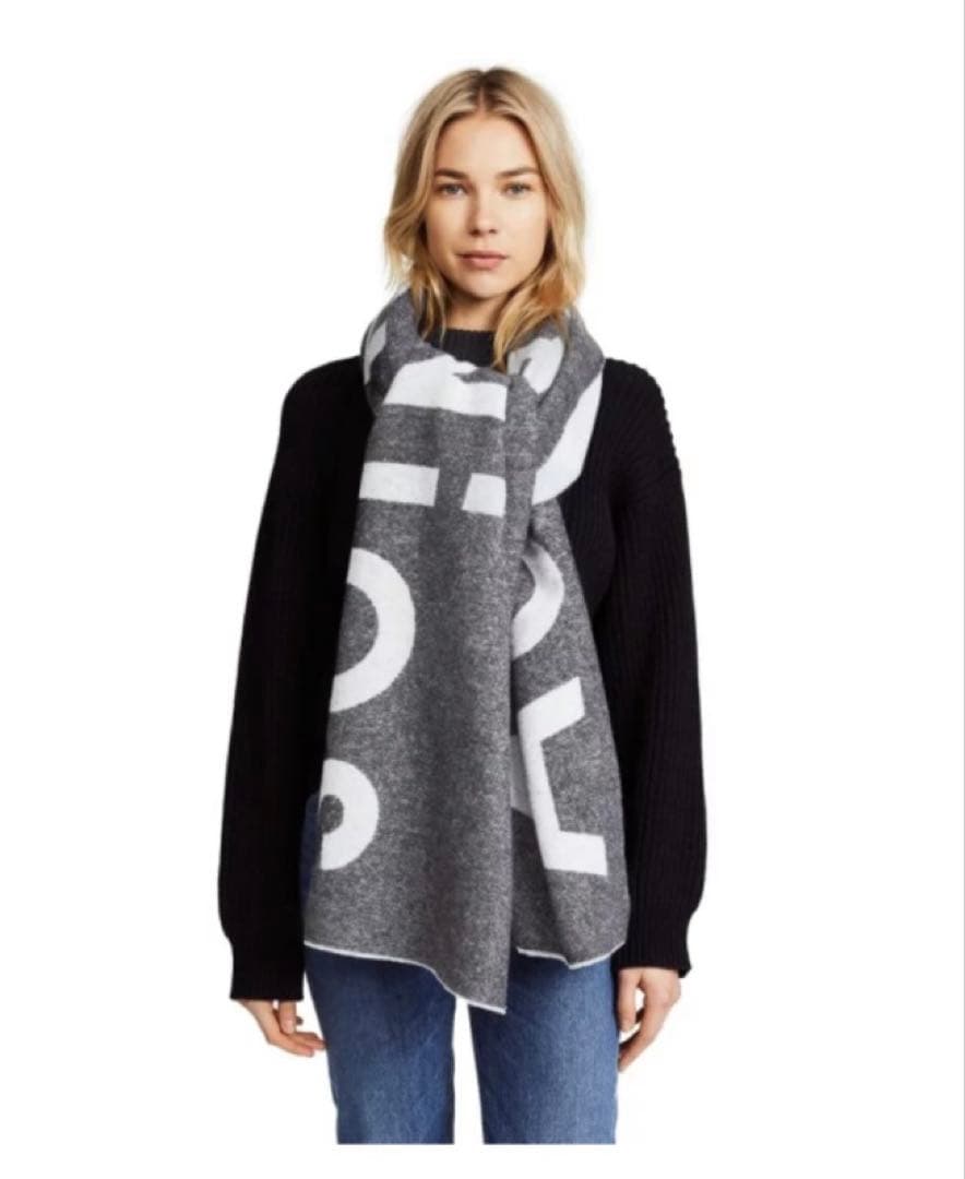 新品 アクネ ストゥディオズ Acne Studios ロゴ マフラー・ストール