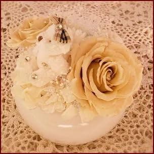 プリザーブドフラワーアレンジメント ラウンド ベア