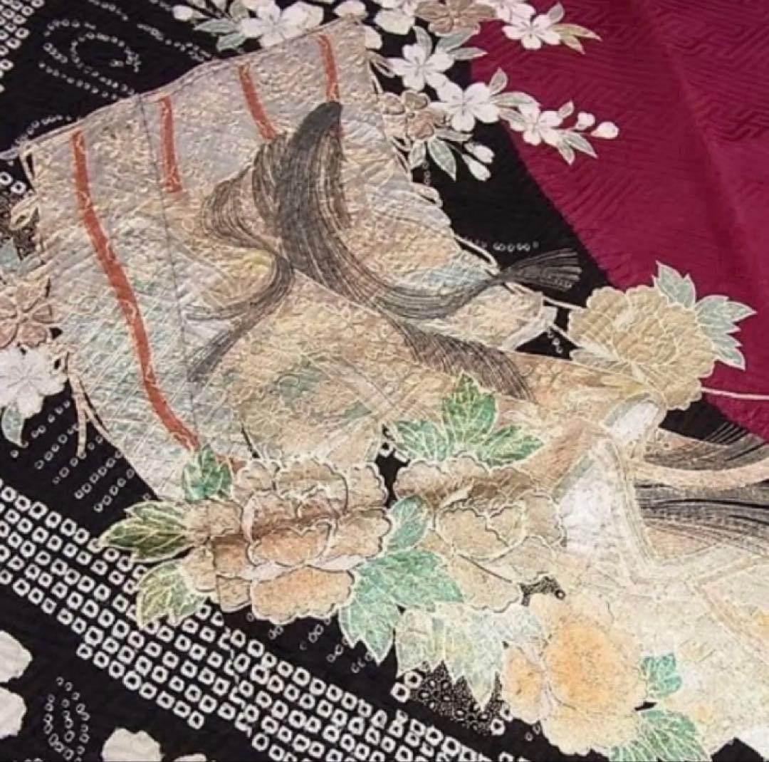 大特価SALE中★振袖セット【6点】★古典柄★紫色★豪華な成人式に★