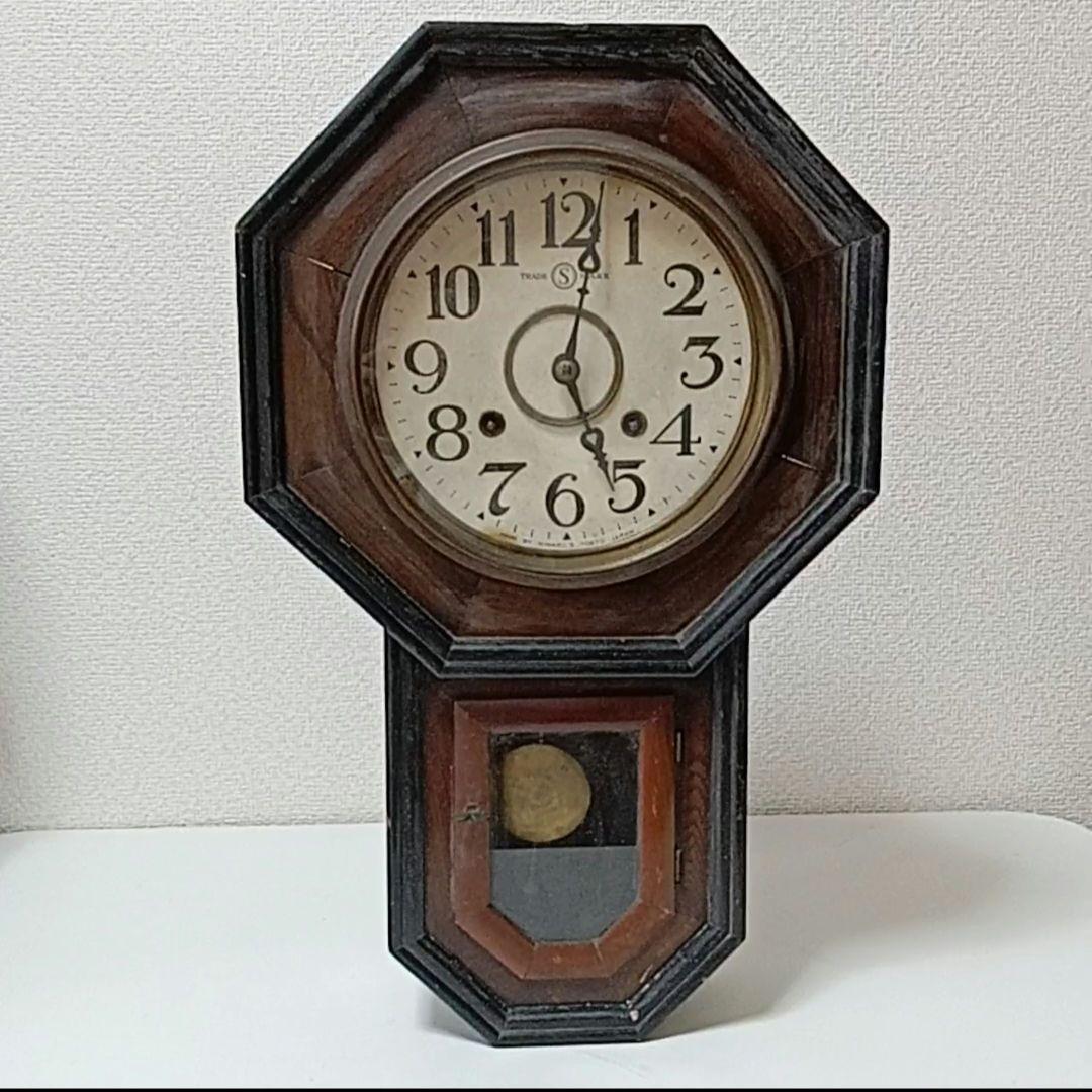 明治 大正 ゼンマイ式 アンティーク時計 振り子時計 レトロ