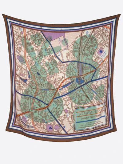 【今季新作】manipuriマニプリ　ウールシルクストール/コラージュサムウェア