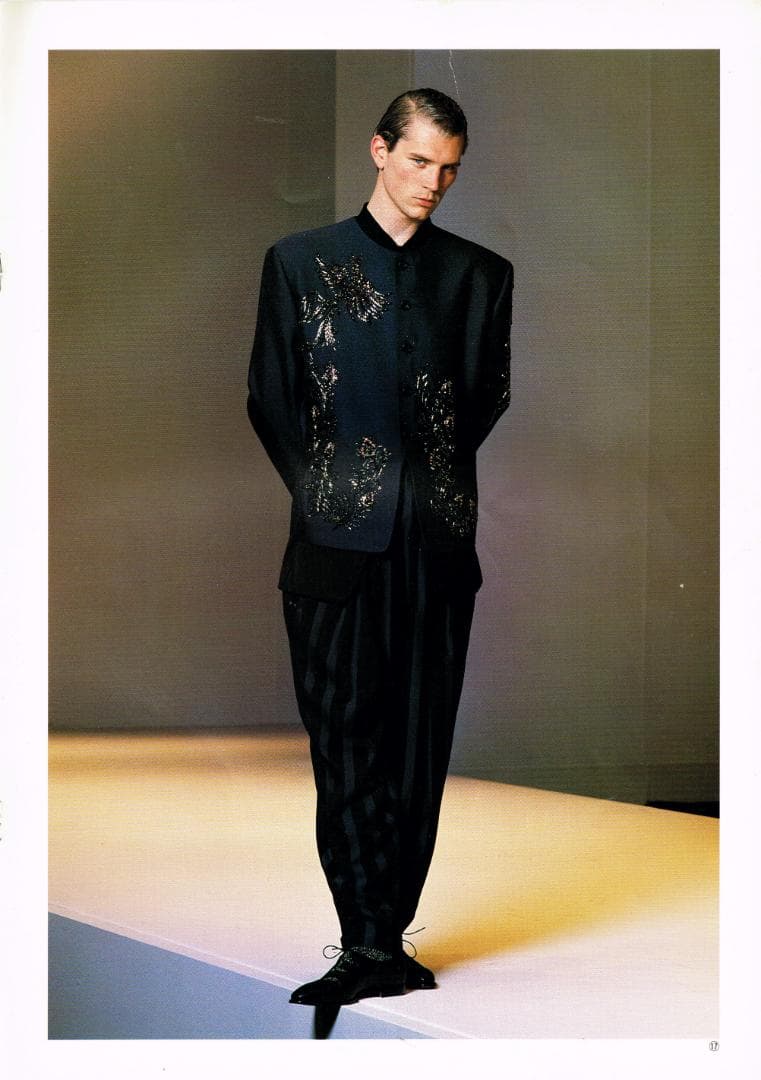 ◆FICCE UOMO ヨシユキコニシ ビーズ装飾マオカラ―ジャケット/美品◆