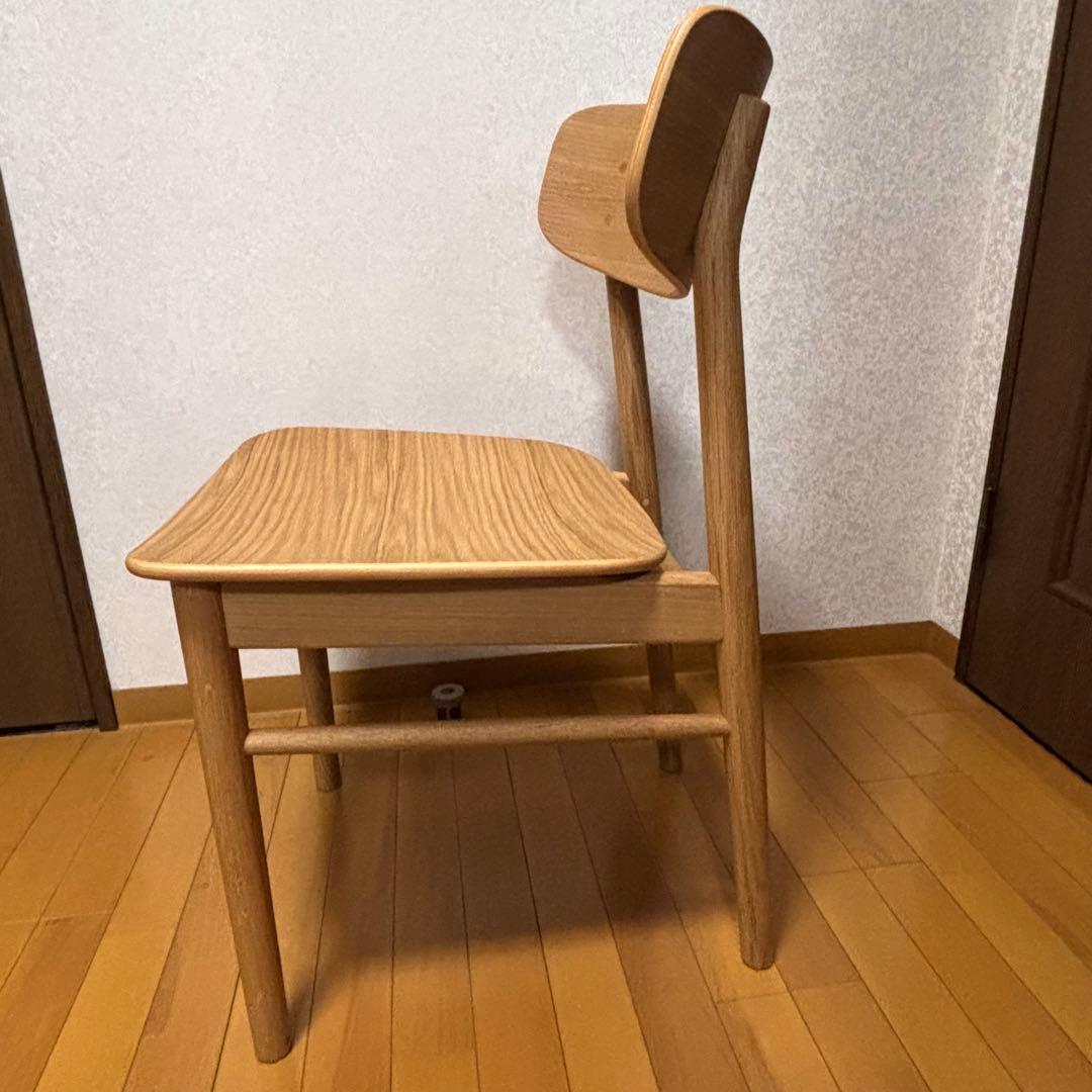 美品　無印良品 MUJI ラウンドチェア　オーク材