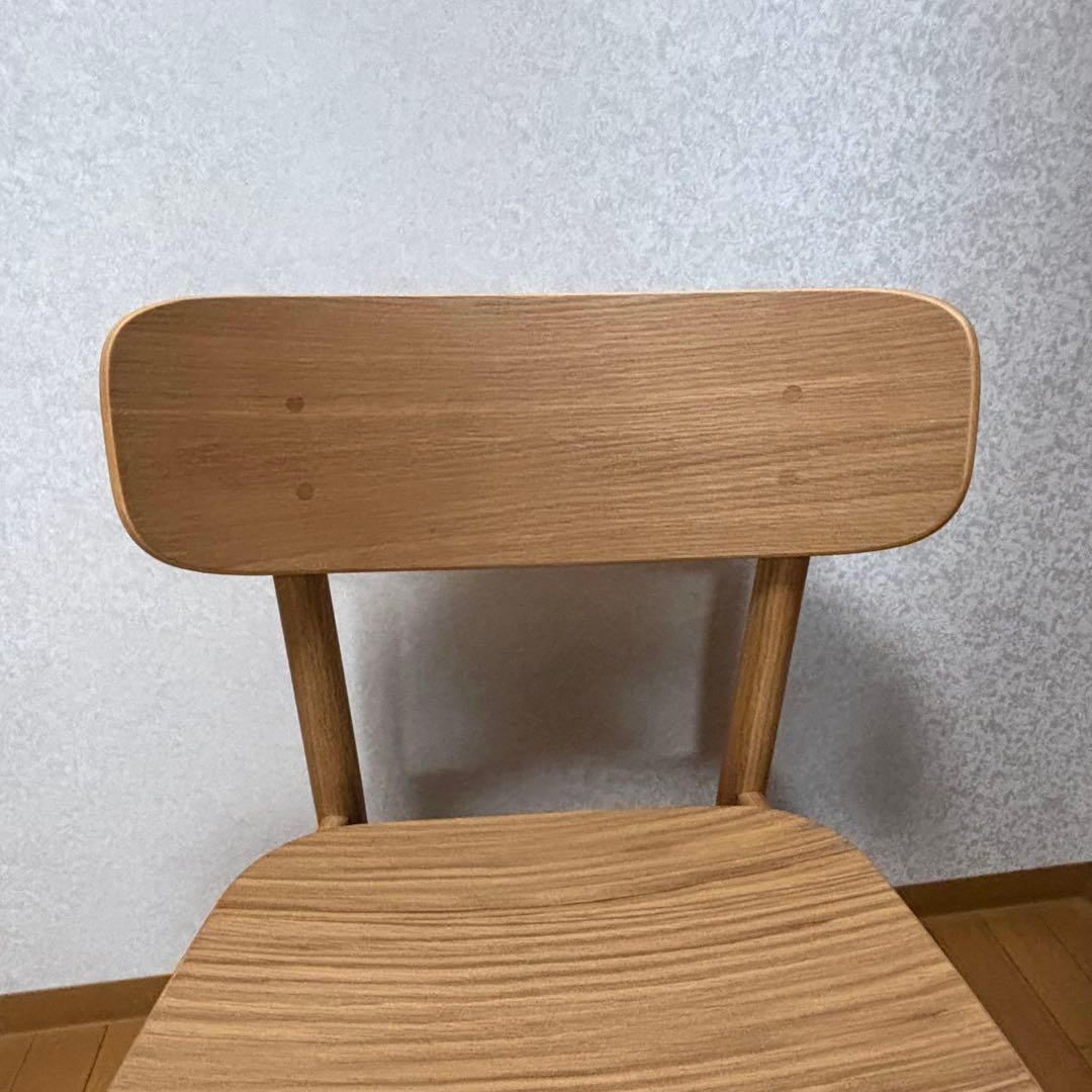 美品　無印良品 MUJI ラウンドチェア　オーク材