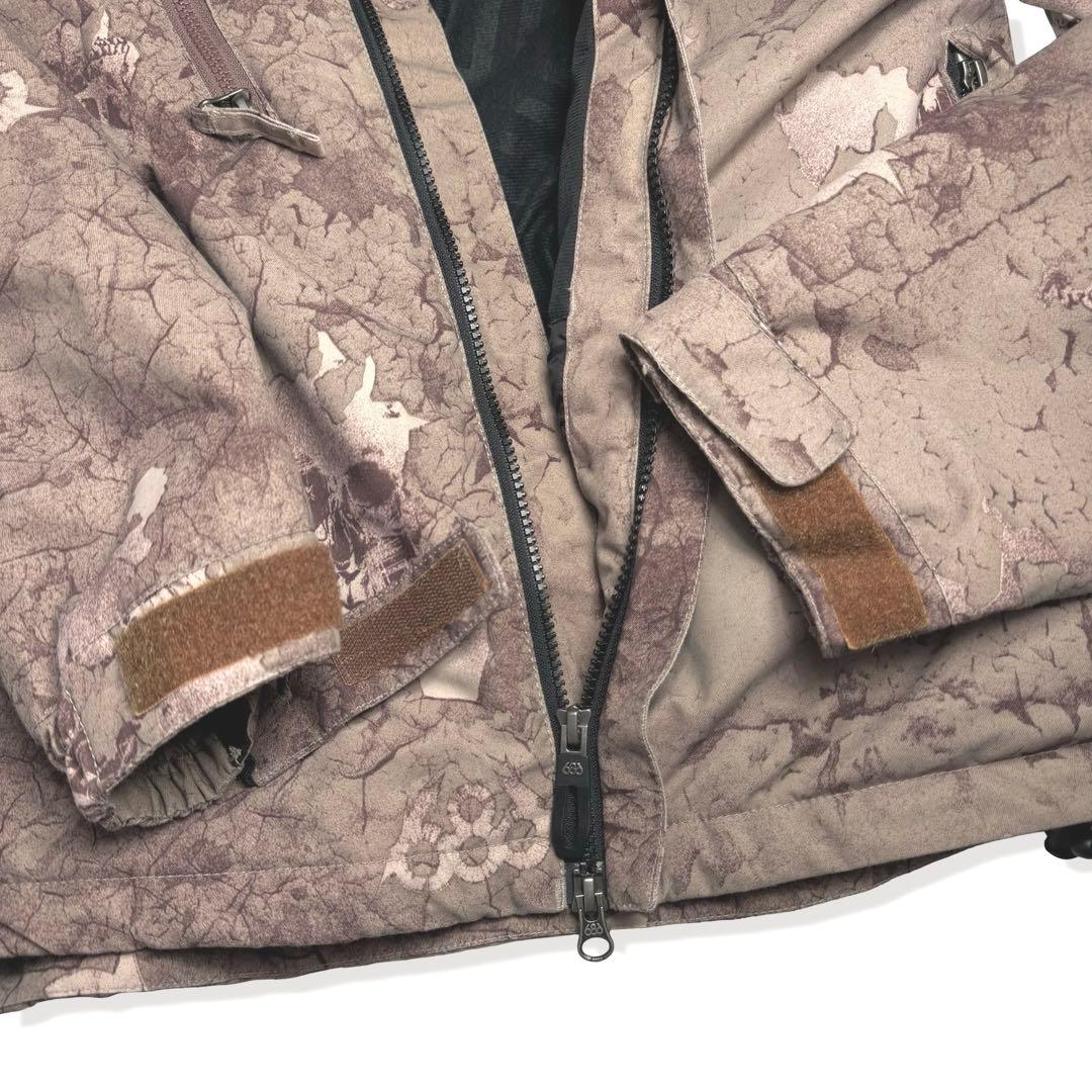 686｜スカル迷彩スノージャケットSスノボウェアシックスエイトシックス