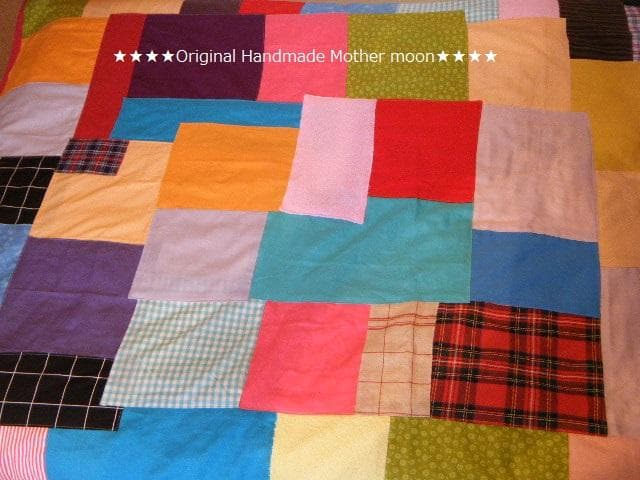 ハンドメイドhandmade★カラフルパッチワークのマルチカバー