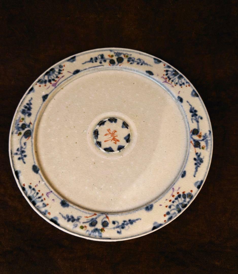 岡晋吾 天平窯 花唐文 陶磁器皿