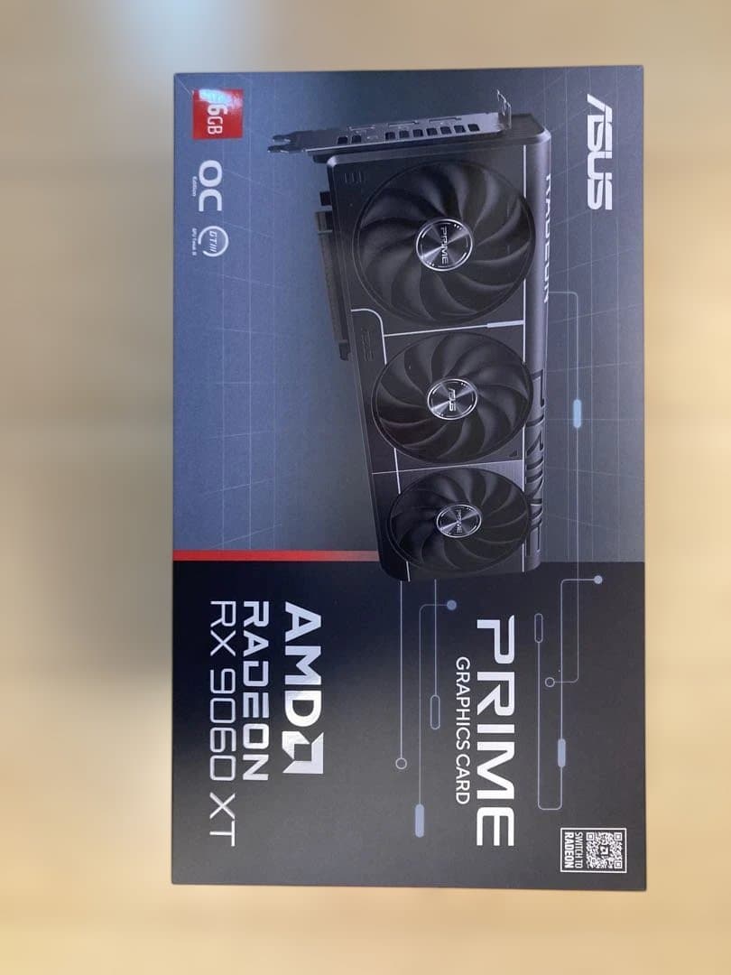 ASUS Radeon RX9060XT 16GB OC 3連　動作品　美品