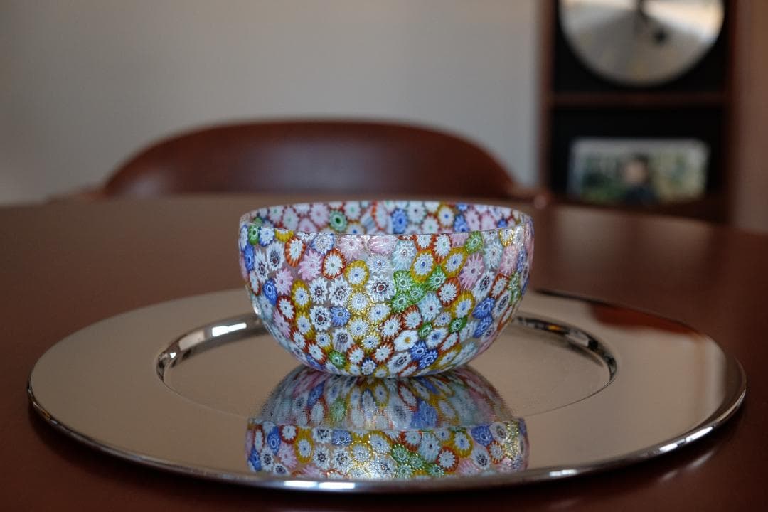 ベネチアンガラス ミルフィオリ 茶碗 舩木倭帆/黒木国昭/藤田喬平/江波冨士子