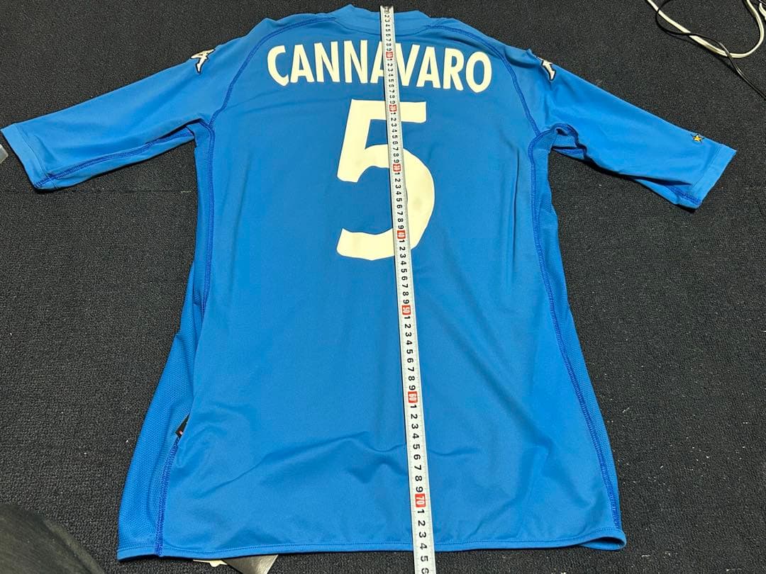 イタリア代表ユニフォーム　ホーム Lサイズ 5カンナバーロ　Kappaタグ付