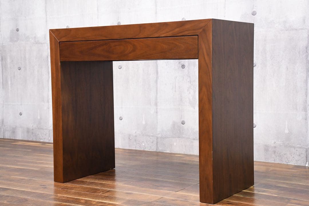 EFK81 IDC大塚家具 ウォールナット コンソールデスク ネストテーブル