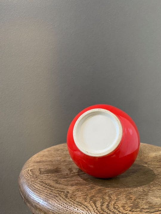 アンティーク ビンテージ 花瓶 フラワーベース 一輪挿し 赤 レッド