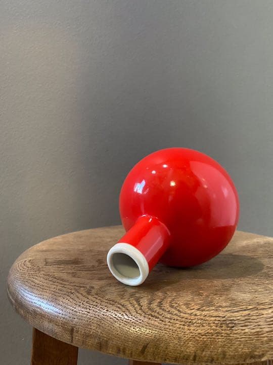 アンティーク ビンテージ 花瓶 フラワーベース 一輪挿し 赤 レッド